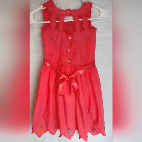 Girl Embroidered Dress, Size 7/8 - Picture 3 of 4